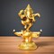 Dancing Ganesha Solid Brass Diya Deepam Vilakku Samai Oil Lamp with Base Home Pooja Room Diwali Decorations Mandir Temple Ganesha Akhand Diya Hindu Puja Religious Deepawali Return Gift
